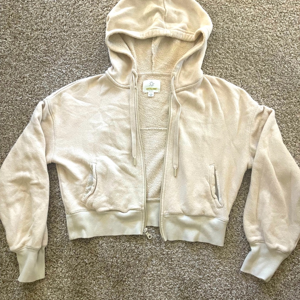 Aerie Cropped Zip Up
